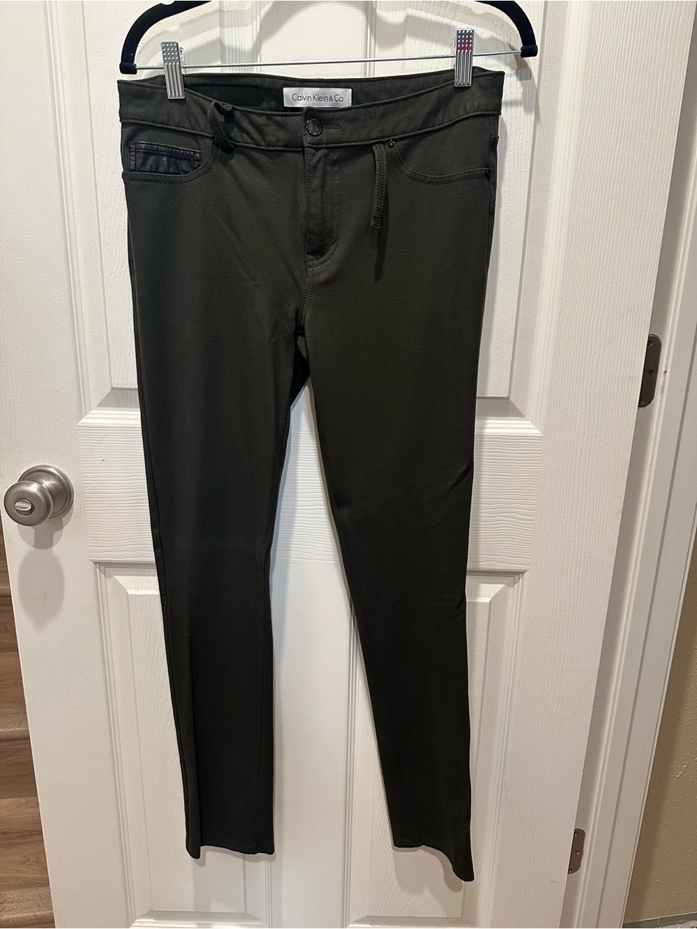 Calvin Klein Men’s Dark Olive Slim Stretch Chinos